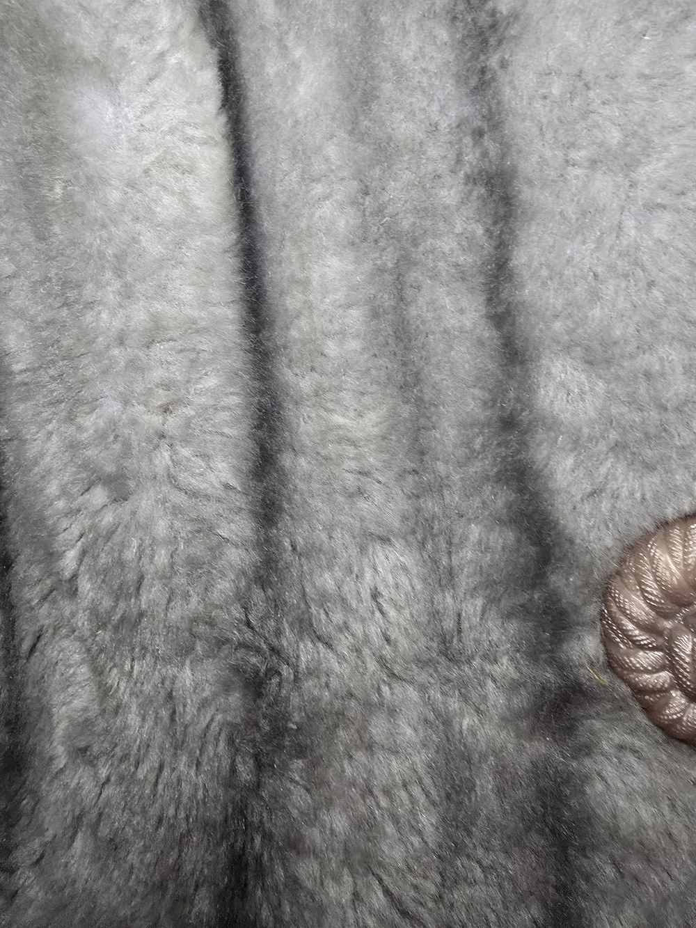 VTG 1960 Princeton’s O'Llegro Sixty Faux Fur Coat Gray Size 16 - Picture 5 of 11